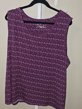 Soft by Avenue Purple & Pink Patterned Sleeveless Camisole